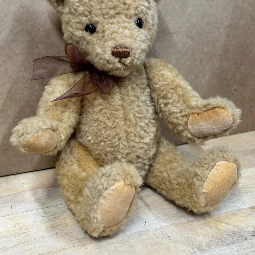 Gund Gundy 2001 Plush Bear Unisex Small Tan Brown Ribbon Vintage Excellent